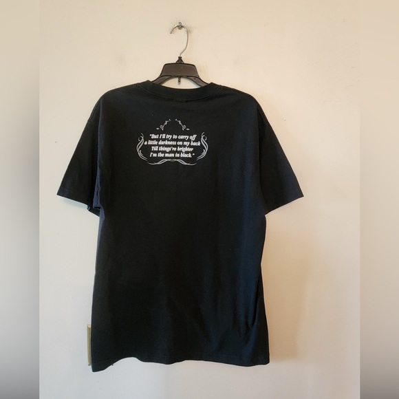 Vtg Zion Rootswear Y2K Johnny Cash Man In Black Unisex T-Shirt Large - Picture 5 of 6